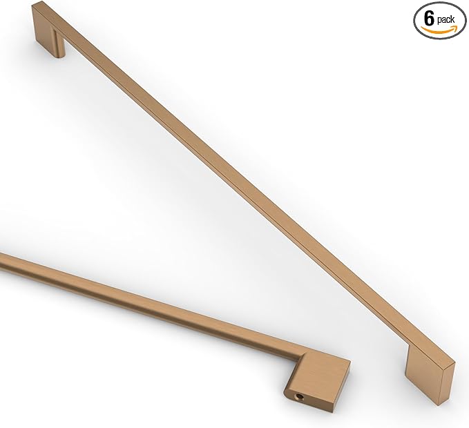 Asidrama 6 Pack 12.6 Inch(320mm) Champagne Bronze Kitchen Cabinet Handles, Cabinet Pulls Kitchen Cabinet Hardware for Cupboard Drawer Handles Dresser Pulls