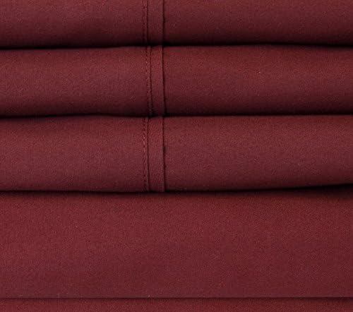 Twin XL Size Bed Sheets - 4 Piece 1500 Supreme Collection Fine Brushed Microfiber Deep Pocket Twin X-Large Sheet Set Bedding - 1 EXTRA PILLOW CASES, GREAT VALUE, Twin XL, Burgundy