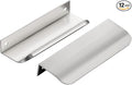 Ravinte Hardware 12 Pack Silver Cabinet Handles, 4.75 Inch (120mm) Finger Edge Pulls, 3.75 Inch Hole Center, Finger Pulls for Cabinets