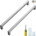 Ravinte 30 Pack Brushed Nickel Kitchen Cabinet Handles 10 Inch Cabinet Pulls Square Kitchen Hardware for Cabinet Drawer Pulls Drawer Handles Come with Screwdriver