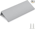 goldenwarm 15 Pack Brushed Nickel Finger Edge Pulls Drawer Finger Pulls Kitchen Hardware Handles Bedroom Dresser Drawers, 3in Hole Centers