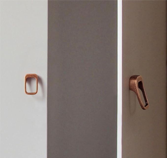 Goo-Ki Antique Copper Cabinet Pulls with 0.6'' (16MM) Hole Centers,Retro Zinc Alloy Drawer Pulls for Drawer,Wardrobe,Cupboard,6 Pack…