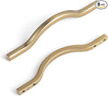 Goo-Ki Low Profile Champagne Bronze Cabinet Pulls, Double Hole Centers (3.8''/5') Zinc Alloy Handle for Drawer Cupboard Wardrobe,6 Packed…