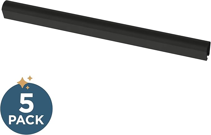 Franklin Brass Adjusta-Pull (5-Pack) Adjustable Drawer Pulls | Fits 2 to 8-13/16 Inch Hole Centers | Matte Black Cabinet Handles| Modern Arch P43971K-FB-CP