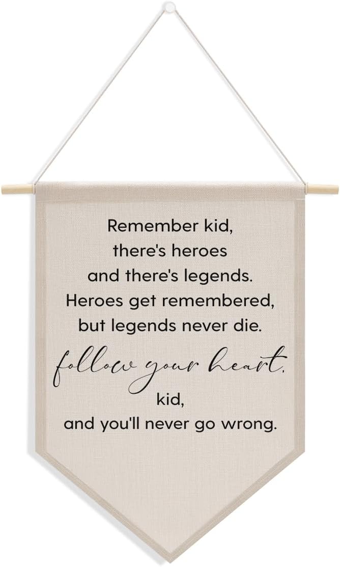 Inspirational Gifts Ideas Sports Room Decor Boys Room Wall Art Baseball Sign Baby Banner Gift Shower Canvas Hanging Flag Banner Wall Sign Decor Gift for Nursery Bedroom Playroom Front Door Boy Girls