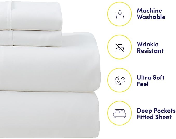 7 Piece Comforter Set Bag Solid Color All Season Soft Down Alternative Blanket & Luxurious Microfiber Bed Sheets, Queen, Checkered Box