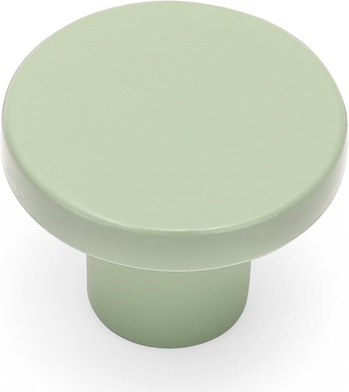 Ravinte 1 Pack Cabinet Knobs Light Green Kitchen Cabinet Knobs Round Dresser Drawer Pulls Closet Door Pulls 1-1/5 Inch