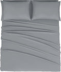 Mejoroom California King Size Sheet Set - Soft Microfiber Bed Sheets,Deep Pocket Fitted Sheet, Breathable, Wrinkle & Fade Resistant - 4 Piece (California King, Gray)