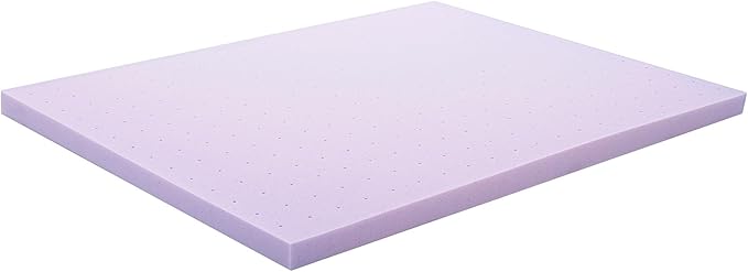 LUCID 3 Inch Lavender Infused Memory Foam Mattress Topper, Twin Size – Ventilated Design – Pressure Relieving Bed Topper - Mattress Pad – CertiPur Certified