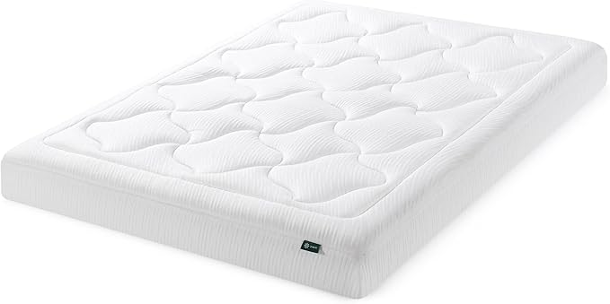 ZINUS 8 Inch Cloud Memory Foam Mattress, Full, Fiberglass Free, Pressure Relieving, Mattress in A Box, CertiPUR-US Certified, White