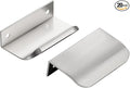 Ravinte Hardware 20 Pack Silver Cabinet Handles, 3 Inch (76mm) Finger Edge Pulls, 2 Inch Hole Center, Finger Pulls for Cabinets
