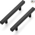 Ravinte Black Cabinet Handles 25 Pack 3-3/4 inch Matte Black Square Cabinet Pulls Kitchen Hardware 6 inch Overall Length Kitchen Drawer Pulls
