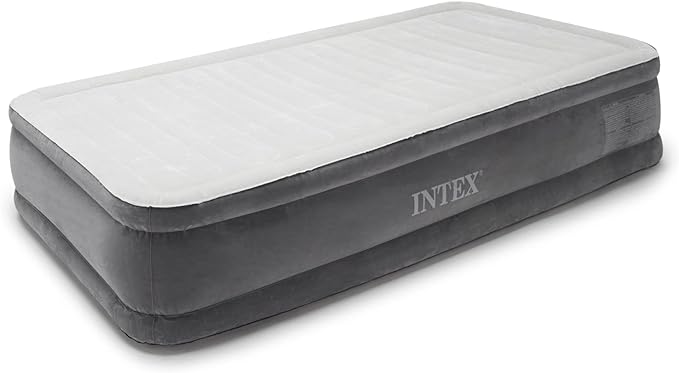 Intex Comfort Dura-Beam Airbed Internal Electric Pump Bed Height Elevated (2020 Model)