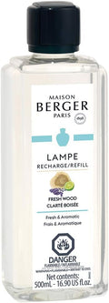 Maison Berger - Fresh Wood - Lampe Berger Fragrance Refill Oil for Home Diffusers - Luxury Air Freshener with Sandalwood, Amber & Lavender Notes - 16.9 Fl Oz (500ml)