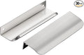 Ravinte Hardware 30 Pack Silver Cabinet Handles, 5 Inch (128mm) Finger Edge Pulls, 4 Inch Hole Center, Finger Pulls for Cabinets