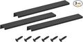 uxcell Cabinet Finger Edge Pull, 3pcs 250mm / 9.84" Aluminum Alloy Back Mount Hidden Cabinet Pulls Concealed Handle for Home Kitchen Drawer Cabinet, Black