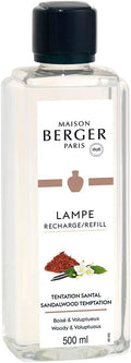 MAISON BERGER - Sandalwood Temptation Lampe Berger Fragrance Refill for Home Fragrance Oil Diffuser - 16.9 Fluid Ounces - 500 milliliters