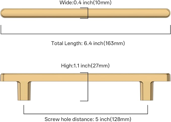 2244 10 Pack 5 Inch(128mm) Kitchen Cabinet Handles Champagne Bronze Cabinet Pulls Kitchen Cabinet Hardware Drawer Pulls for Cupboard Wardrobe 2244