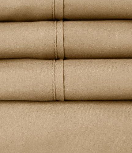 Full Size Bed Sheets - 6 Piece 1500 Supreme Collection Fine Brushed Microfiber Deep Pocket Full Sheet Set Bedding - 2 Extra Pillow Cases, Great Value, Full, Taupe