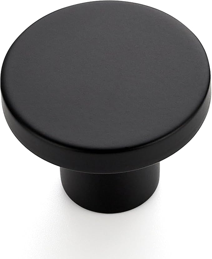 Ravinte 1 Pack Cabinet Knobs Black Kitchen Cabinet Knobs Round Dresser Drawer Pulls Closet Door Pulls 1-1/5 Inch