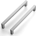 Ravinte 25 Pack 7-1/2 Inch Kitchen Square Cabinet Handles Satin Nickel Pulls Brushed Nickel Kitchen Cabinet Hardware Handles for Cupboard Drawer Pulls