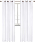 BGment Room Darkening Curtains 95 Inches Long - Grommet Thermal Insulated Drapes Window Treatment Curtains for Bedroom, 2 Panels, 52 x 95 Inch, Pure White