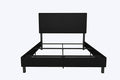 DHP Janford Upholstered Bed, Black Faux Leather, Queen