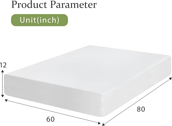 BestMassage | 12 Inch Queen Mattress | Gel Memory Foam | Medium Firm Feel | White | Bed in a Box, CertiPUR-US Certified | Pressure Relief, Cooling Ventilated Foam | Breathable Knit Cover