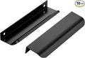 Ravinte Hardware 10 Pack Black Cabinet Handles, 5.9 Inch (150mm) Finger Edge Pulls, 5 Inch Hole Center, Finger Pulls for Cabinets
