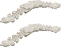 2Pcs Euro Rose Decorative Cabinet Pull Handles, Ivory White, Zinc Alloy, 5" Hole Center