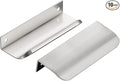 Ravinte Hardware 10 Pack Silver Cabinet Handles, 4 Inch (102mm) Finger Edge Pulls, 3 Inch Hole Center, Finger Pulls for Cabinets