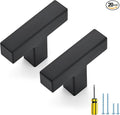 Ravinte 20 Pack Black Cabinet Pulls Single Hole Square Kitchen Cabinet Handles Matte Black Kitchen Hardware for Drawer Pulls Drawer Handles Come with Screwdriver