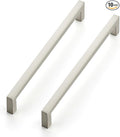 Ravinte 10 Pack Solid 6-1/4 Inch Center to Center Slim Square Bar Drawer Handles Cabinet Hardware - Brushed Nickel Kitchen Pulls