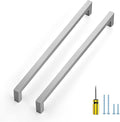 Ravinte 15 Pack Brushed Nickel Kitchen Cabinet Handles 11-1/3 Inch Cabinet Pulls Square Kitchen Hardware for Cabinet Drawer Pulls Drawer Handles Come with Screwdriver