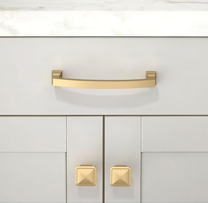 AR004 10 Pack Champagne Bronze Cabinet Pulls 5 Inch(128mm) Kitchen Cabinet Handles Solid Zinc Alloy Cabinet Hardware Drawer Pulls