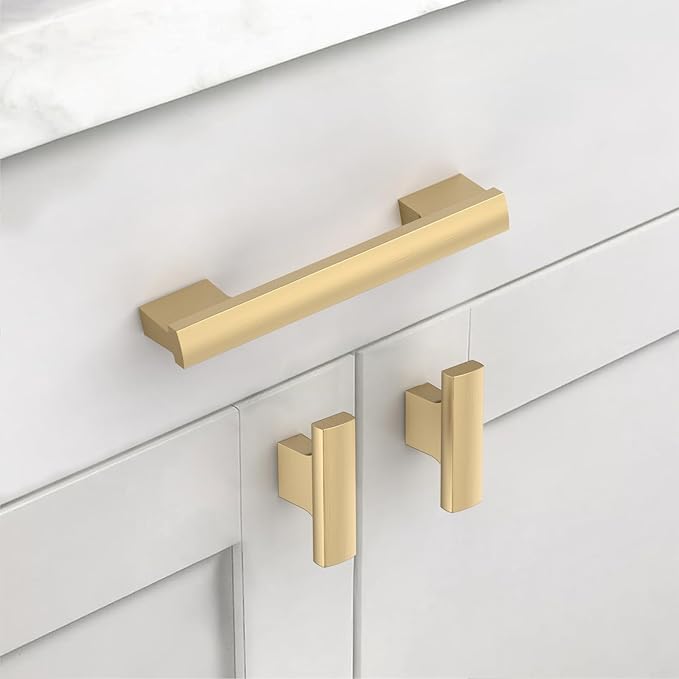 Asidrama 10 Pack 3.75 Inch(96mm) Champagne Bronze Cabinet pulls Kitchen Cabinet Handles, Cabinet Pulls Kitchen Cabinet Hardware for Cupboard Drawer Pulls