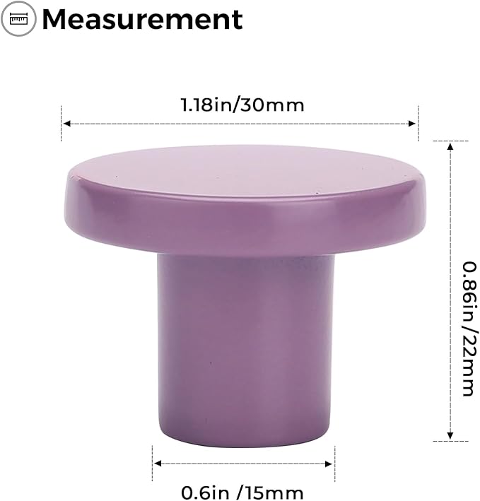Ravinte 20 Pack Cabinet Knobs Purple Kitchen Cabinet Knobs Round Dresser Drawer Pulls Closet Door Pulls 1-1/5 Inch