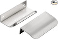 Ravinte Hardware 30 Pack Silver Cabinet Handles, 3.15 Inch (80mm) Finger Edge Pulls, 2-1/2 Inch Hole Center, Finger Pulls for Cabinets
