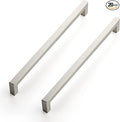 Ravinte 20 Pack 10 Inch Kitchen Square Cabinet Handles Satin Nickel Pulls Brushed Nickel Kitchen Cabinet Hardware Handles for Cupboard Drawer Pulls