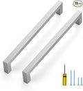 Ravinte 15 Pack Brushed Nickel Kitchen Cabinet Handles 8 Inch Cabinet Pulls Square Kitchen Hardware for Cabinet Drawer Pulls Drawer Handles Come with Screwdriver