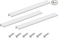 uxcell Cabinet Finger Edge Pull, 3pcs 300mm / 11.81" Aluminum Alloy Back Mount Hidden Cabinet Pulls Concealed Handle for Home Kitchen Drawer Cabinet, Silver