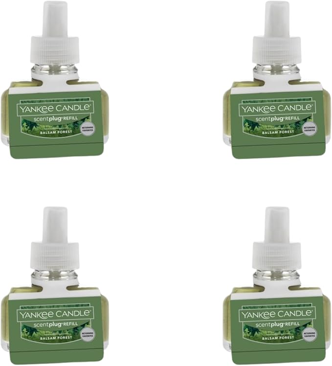 Yankee Candle Scent Plug Refill, Balsam Forest (Pack of 4)