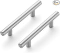JOY DECOR 2 Pack 5 Inch Cabinet Pulls Kitchen Cabinet Handles with 3 Inch Hole Center Brushed Nickel Cabinet Hardware Stainless Steel Kitchen Drawer Pulls for Cabinets Cupboard, 76mm Hole Centers