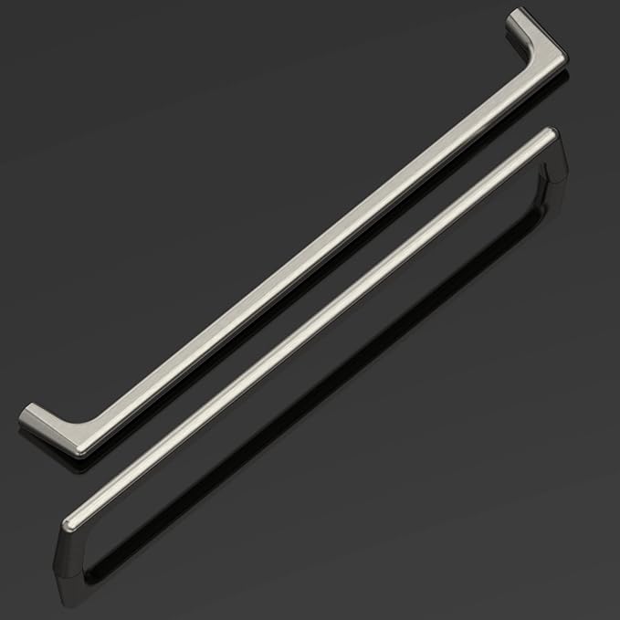 Amerdeco 10 Pack Brushed Satin Nickel Cabinet Pulls 10 Inch(256MM) Hole Centers Kitchen Cabinet Handles Hardware Kitchen Handles for Cabinets Cupboard Handles Drawer Pulls ZH0041