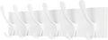 SKOLOO Coat Rack Wall Mount - Wooden White Wall Coat Hook, Wall Coat Hanger Rack with 6 Hooks for Hanging Coats, Hats, Clothing, Scarfs, White