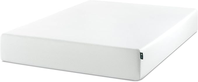 ZINUS 10 Inch Green Tea Memory Foam Mattress, Twin, Fiberglass Free, Patented Custom Contour Support, Sturdy Base Foam, CertiPUR-US Certified, Mattress in A Box, White
