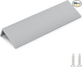 goldenwarm 100 Pack Brushed Nickel Finger Edge Pulls Drawer Finger Pulls Kitchen Hardware Handles Bedroom Dresser Drawers, 5in Hole Centers
