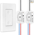 DEWENWILS Wireless Light Switch and Receiver Kit, 10A/1200W, No in-Wall Wiring Required,Remote Control Wall Switch Lighting Fixture for Ceiling Lights, Fans, Lamps,100 Ft RF Range, Programmable