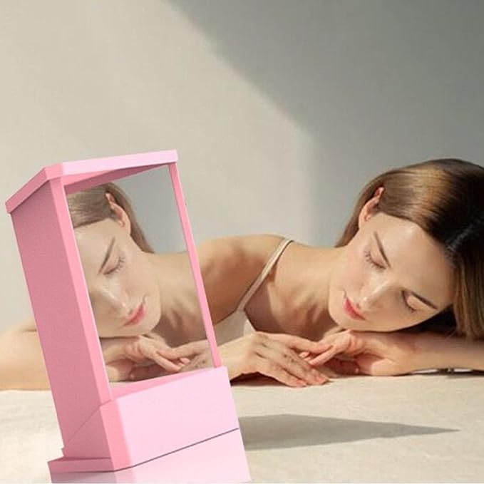 Non Reversing Mirror Professional Mirror Precision True Vanity Makeup Mirrors Non Magnifying Tabletop Mirrors for Accurate Reflections White S