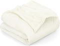 Utopia Bedding Fleece Blanket Twin Size Ivory 300GSM Luxury Anti-Static Fuzzy Soft Microfiber Bed Blanket (60x80 Inch)